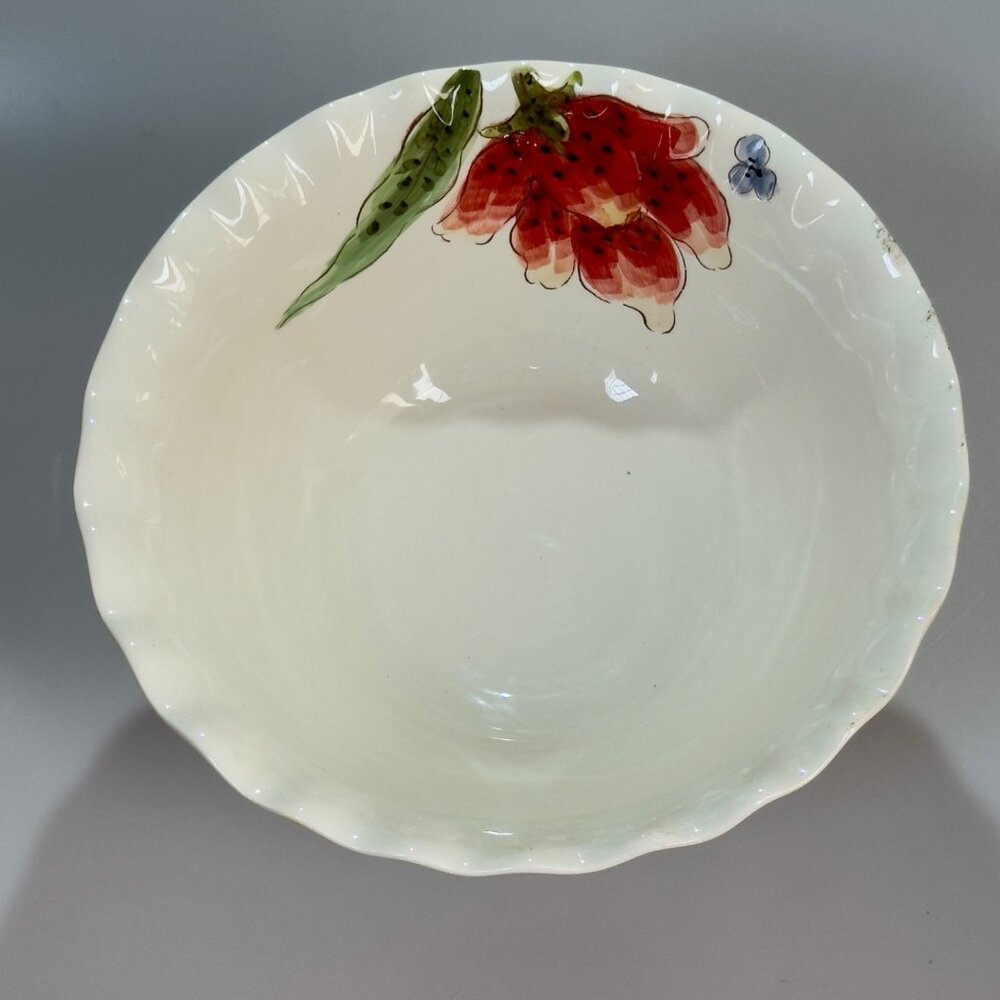 Maxcera Mum Floral Multi-Purpose Ceramic Footed Pedestal Bowl - Picture 7 of 8